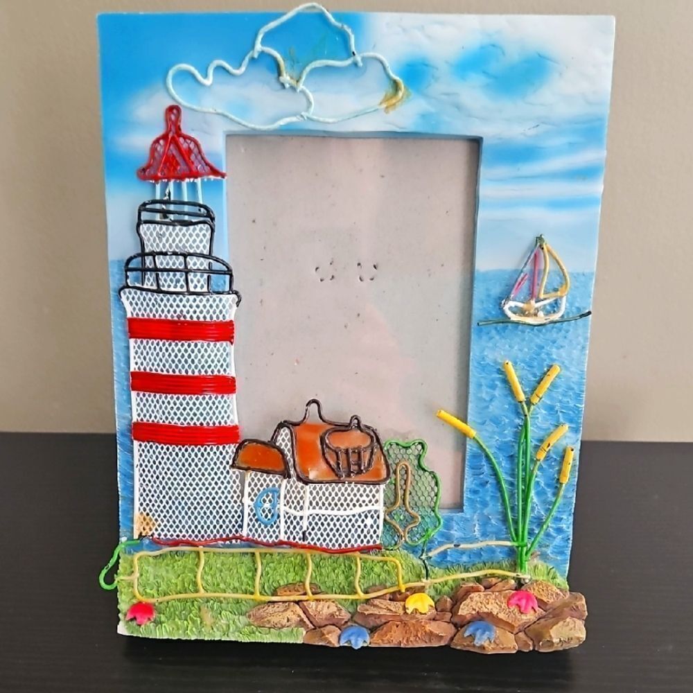 Vintage Nautical Lighthouse Picture Frame